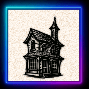 Haunted House Ghost 2 Wall Art Home Decor