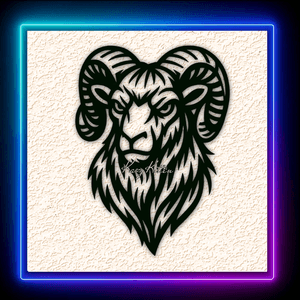 Tribal Ram Sheep Wall Art Home Decor