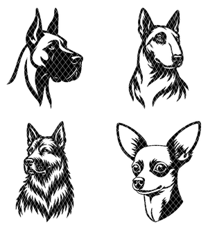 Dog Faces 3 STL Bundle