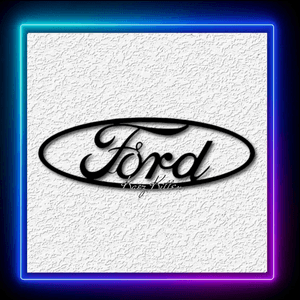 Ford Emblem Garage Logo Wall Art Home Decor