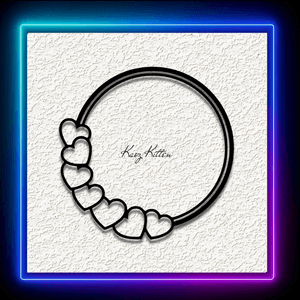 Chain Of Hearts Frame Wall Art Home Decor