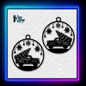 Little Red Christmas Xmas Truck Earrings Xmas Jewelry Wall Art Home Decor