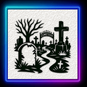 Ghost Town Cemetery Wall Art Home Decor
