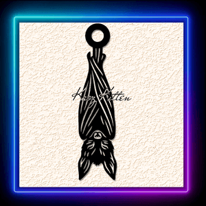 Hanging Sleeping Bat Earring Keychain