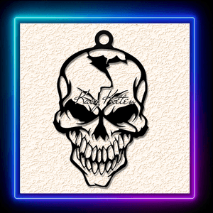 Skull Skeleton Head Spooky Keychain Earring