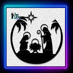 Nativity Crescent Scene Christmas Wall Art Home Decor