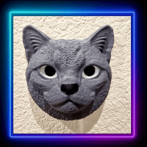 Eyes That Follow You Optical Illusion Cat Wall Sculpture - No Supports!