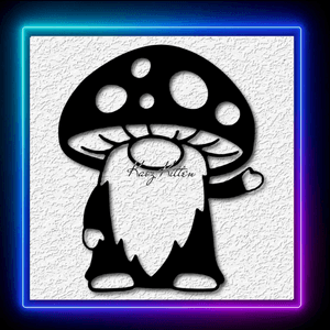 Waving Shroom Gnome Garden Mushroom Wall Art Home Decor