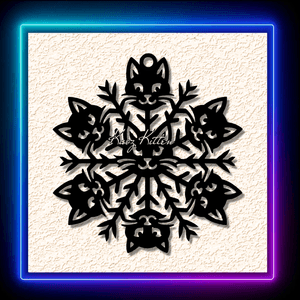 Multi Face Kitty Cat Ornament