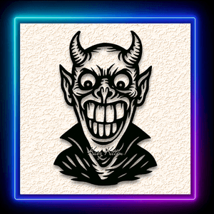 Halloween Demon Devil Smiling Wall Art Home Decor