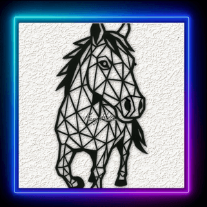 3D Geometric Horse Wall Art Home Decor