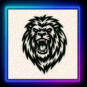 Roaring Tribal Lion Wall Art Home Decor