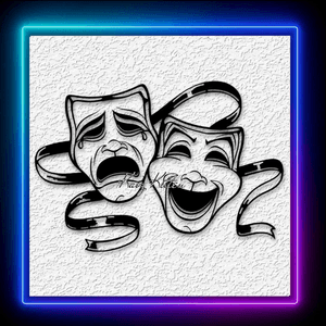 Theater Masks Comedy and Tragedy Wall Art Mardi Gras Home Decor