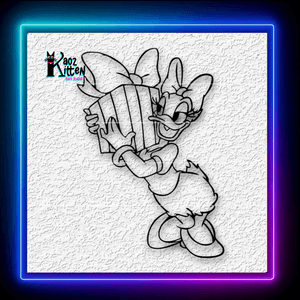Daisy Duck Gift Wall Art Disney Present Decor Fan Art Home Decor