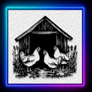 Hen House Wall Art Country Chicken Coop Home Decor