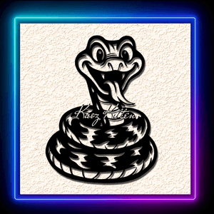 Slithery Snake Friend With Fangs Wall Art Home Decor