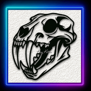 Sabertooth Tiger Skull Wall Art Home Decor