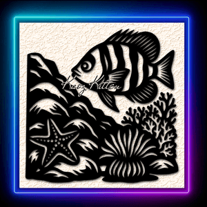 Under The Sea Fish Starfish Wall Art Home Decor