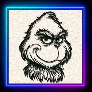 Mischevious Smirk Grinch Wall Art Home Decor