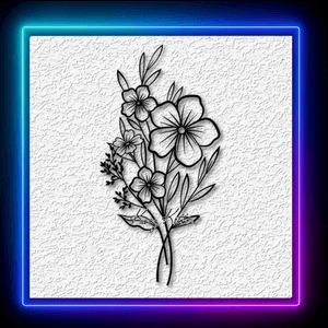 Minimalist Flower Bouquet Garden Wall Art Home Decor