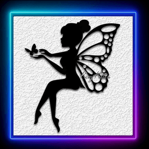 Forest Fairy Wall Art Garden Fairie Home Decor with Butterfly