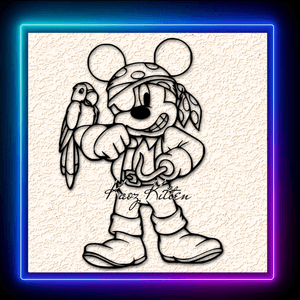 Pirate Parrot Mickey Wall Art Home Decor