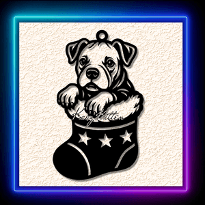 Bully Puppy Dog Stocking Stuffer Ornament