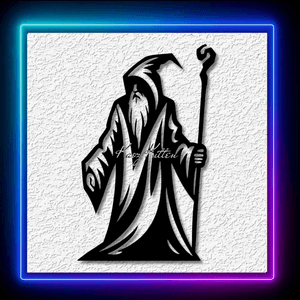 Warlock with Staff Wizard Wall Art Home Decor