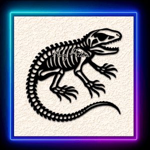  Reptile Lizard Skeleton Wall Art Home Decor
