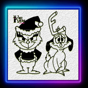 The Grinch Who Stole Christmas and Max Wall Art Home Decor