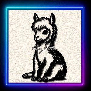 Chill Sitting Llama Wall Art Home Decor