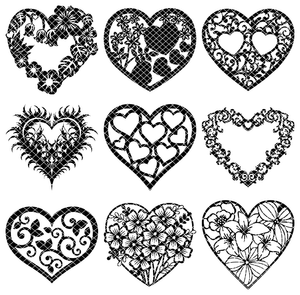 Gothic and Floral Heart STL Bundle
