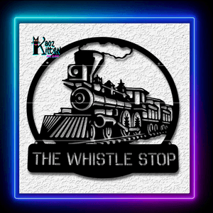 The Whistle Stop Train Steam Engine Wall Art Home Decor