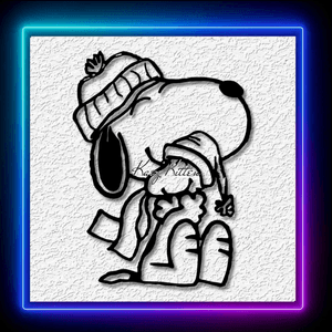 Snoopy Hugging Woodstock Peanuts Fanart Wall Art Home Decor