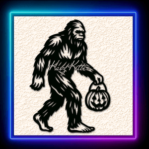 Walking Trick-o-Treating Sasquatch Wall Art Home Decor 