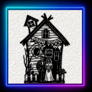 Just Married Skeleton Wall Art Home Decor