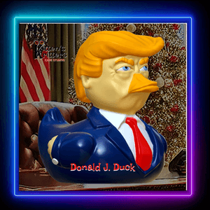 President Donald J. Trump Duck MAGA Figurine + Free Wall Art