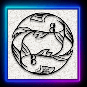 Pisces Wall Art Astrological Home Decor