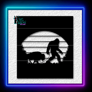 Sasquatch Buffalo Big Foot Wall Art Home Decor