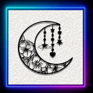 Moon Flowers Wall Art Home Decor