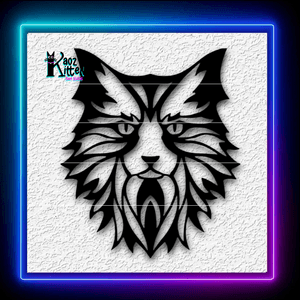 Maine Coon Cat Art Long Haired Kitty Wall Art Home Decor