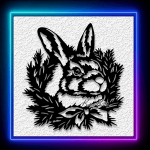 Bunny in Wreath Wall Art Country Home Decor