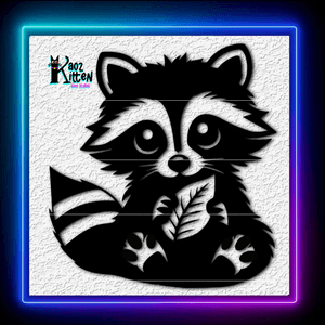Cute Raccoon Baby Wildlife Wall Art Home Decor
