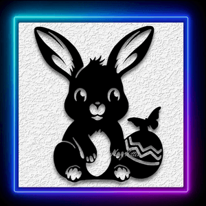 Easter Bunny Rabbit Wall Art Egg Home Decor