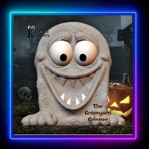 The Graveyard Grinner – Grinning Tombstone Halloween Decor