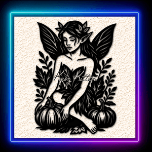 Enchanted Pumpkin Fairy Wall Art Home Decor