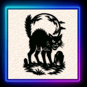 Halloween Kitty Cat Wall Art Home Decor