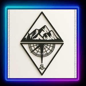 Compass Panels Wall Art Nature Scene Home Decor