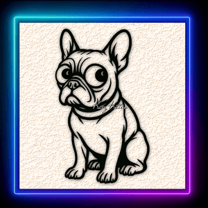 Funny French Bulldog Awkward Wall Art Home Decor