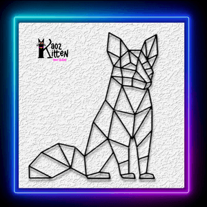 Mosaic Fox Wall Art Mountain Woodland Wildlife Decor Wall Art Home Decor